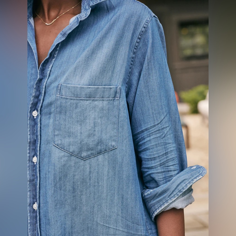 Casual Blue Denim Dress - Picture 2 of 10